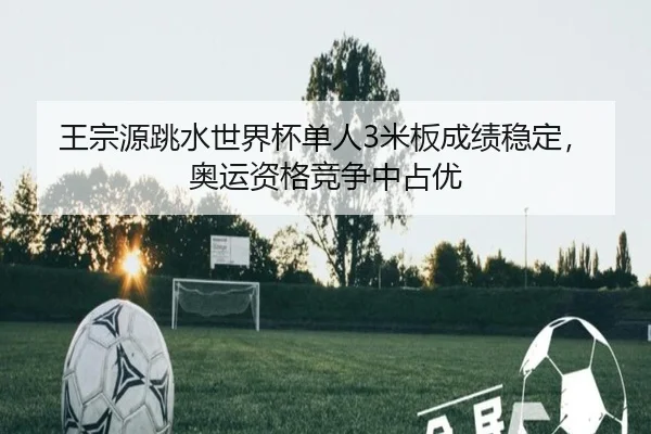 王宗源跳水世界杯单人3米板成绩稳定，奥运资格竞争中占优