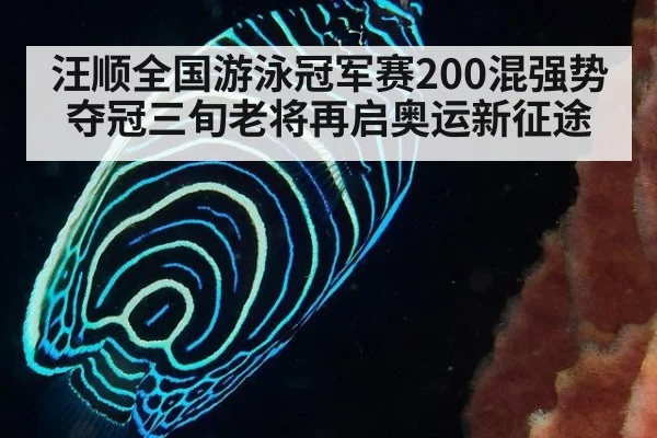 汪顺全国游泳冠军赛200混强势夺冠三旬老将再启奥运新征途